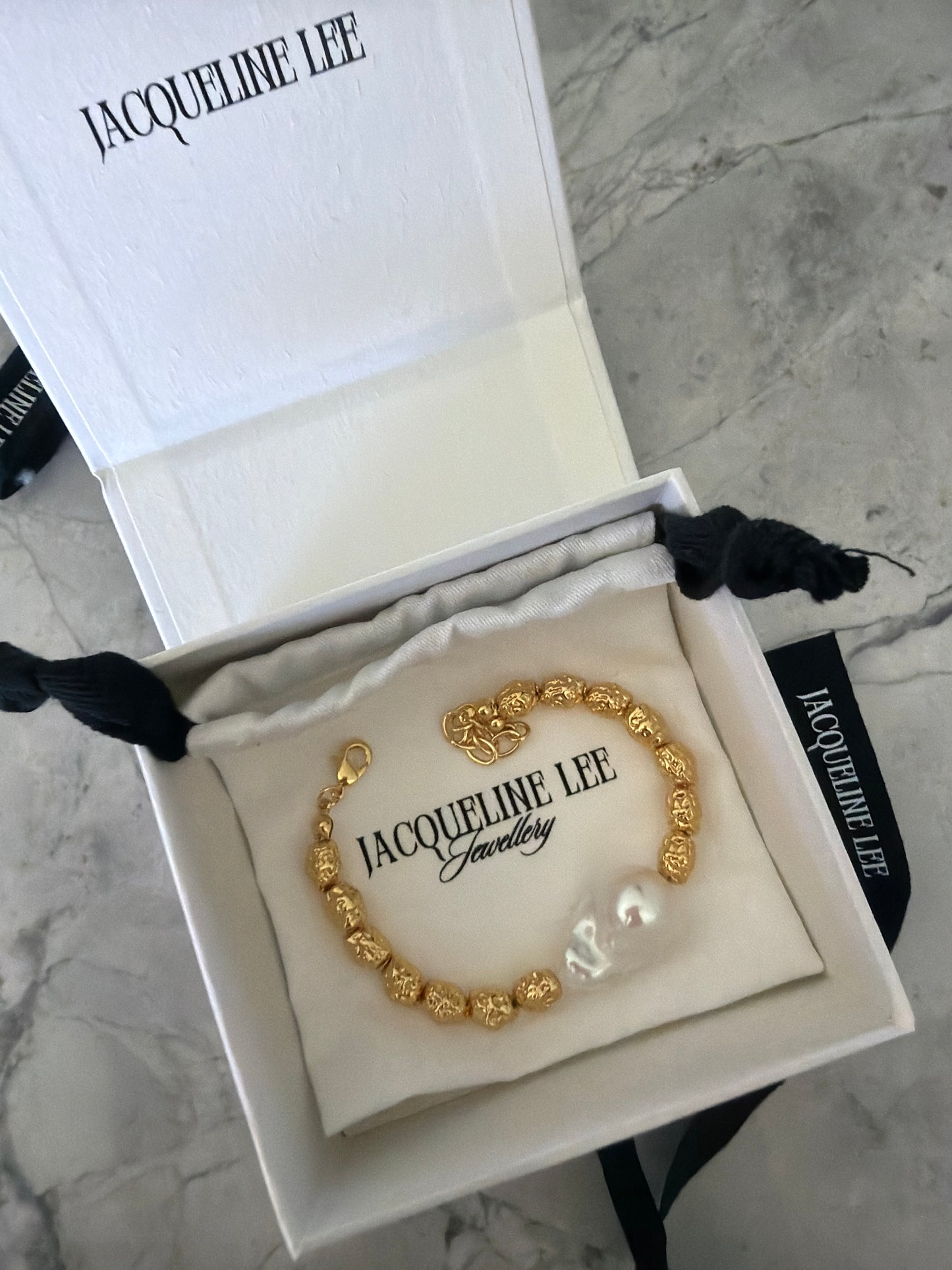 Marcia 24k Gold Lava Bead Natural Baroque Pearl Bracelet (SOLD OUT ON PRE ORDER DUE MARCH 10)