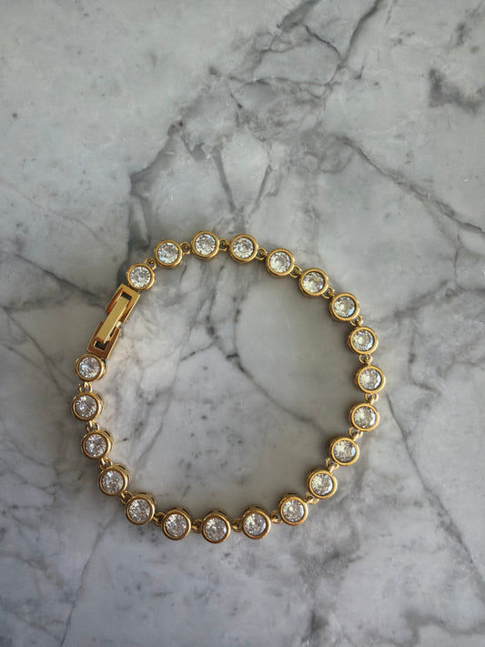 Shanelle Vintage Style Bezel Bracelet Gold SALE