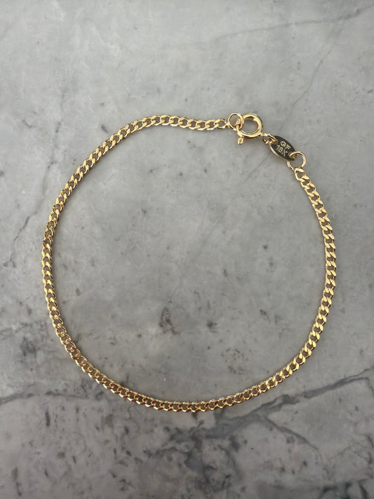 Dainty Curtis Cuban Chain Bracelet | 18k Gold-Filled