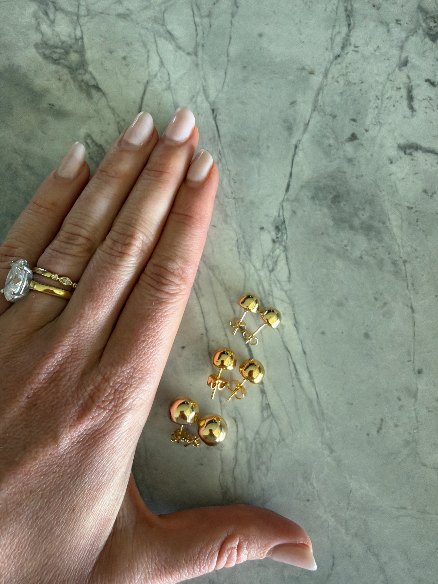 Set of 3x Everyday Dome Studs – 18K Gold-Filled