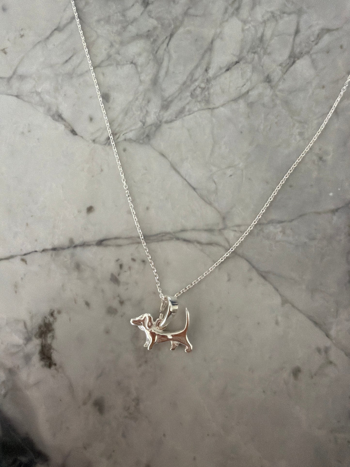 Silver Pup Necklace | Sterling-Silver