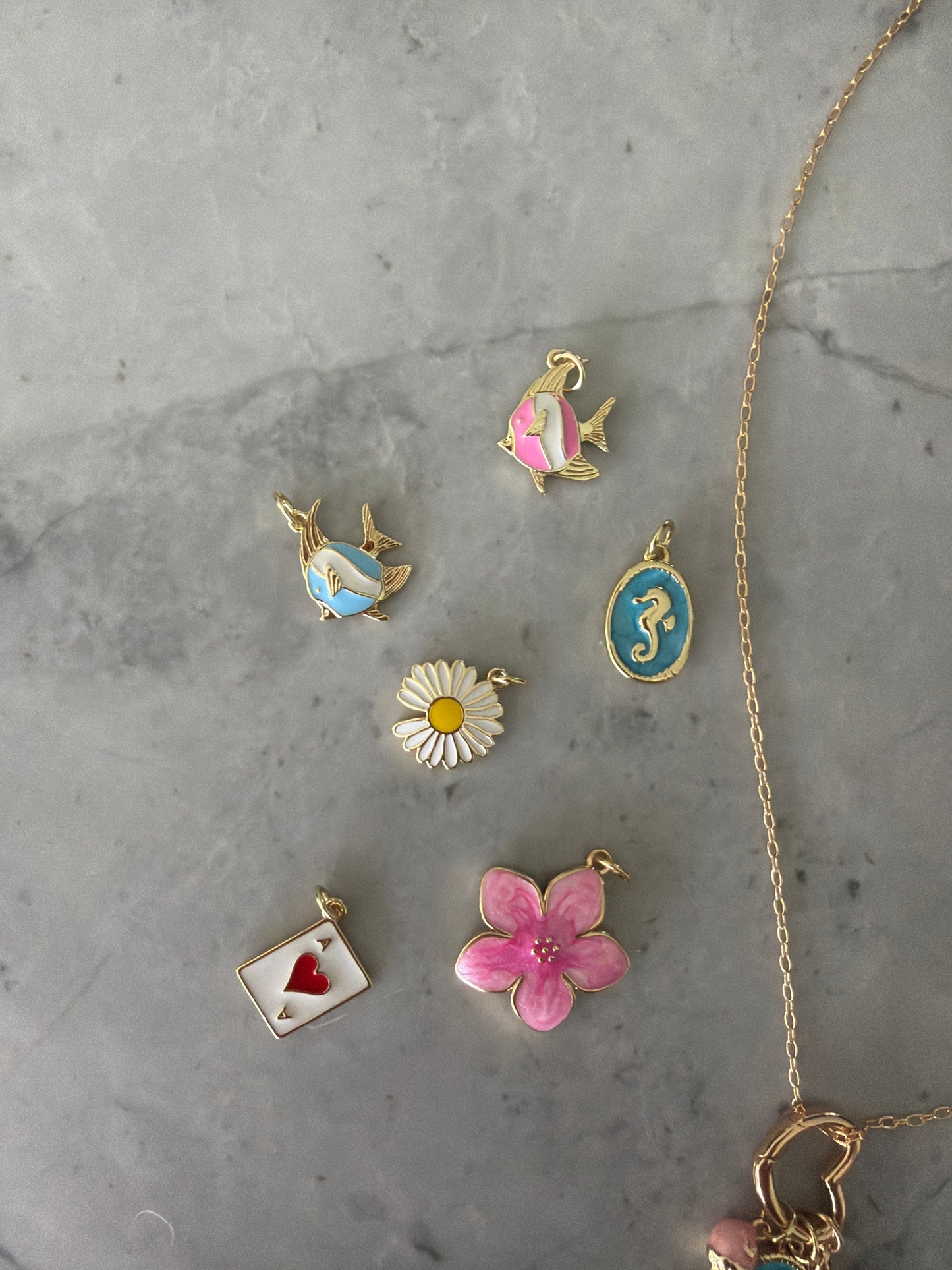 Custom Whimsy Charm Necklace | 18k Gold Filled
