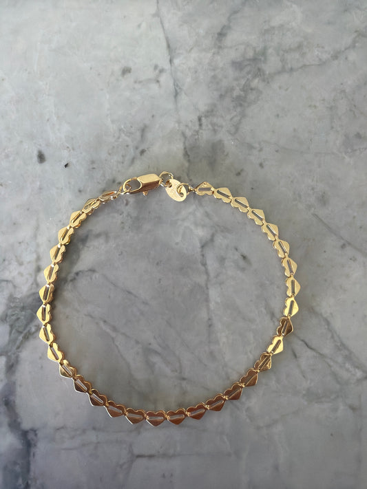 Alba Flat Heart Bracelet Gold SALE
