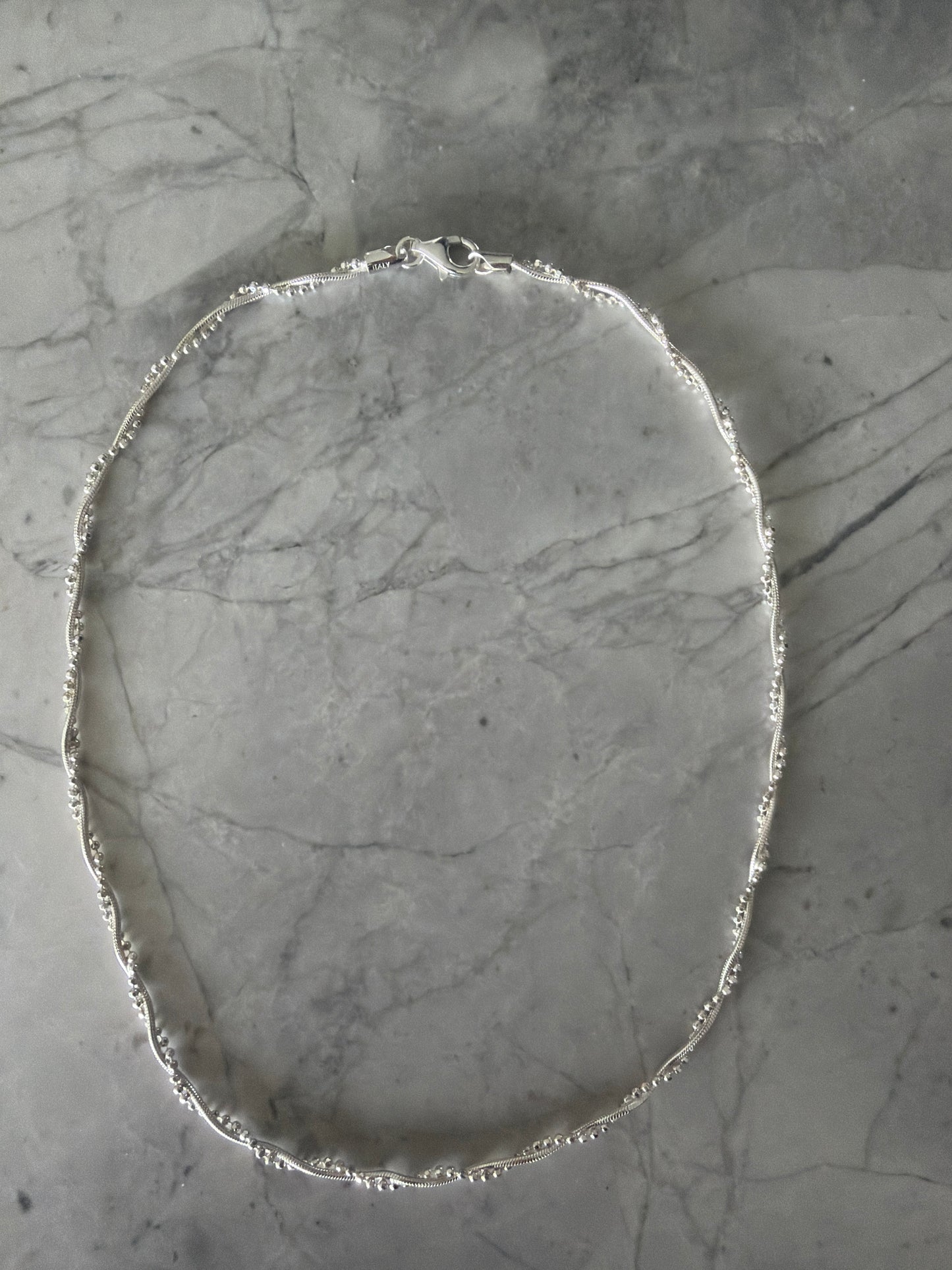 Sterling silver twist necklace