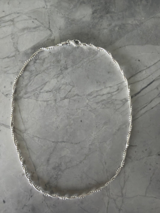 Sterling silver twist necklace