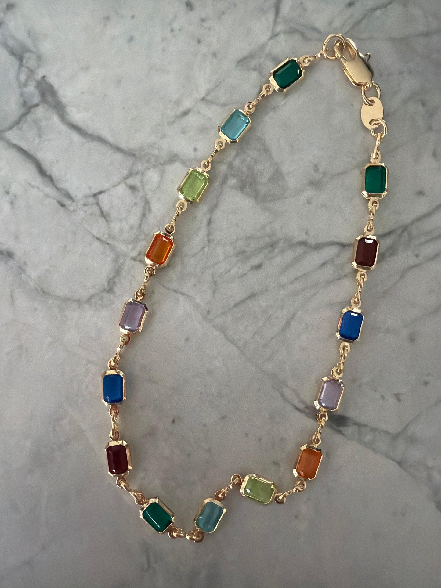 Art Deco Anklet 18k Gold Filled