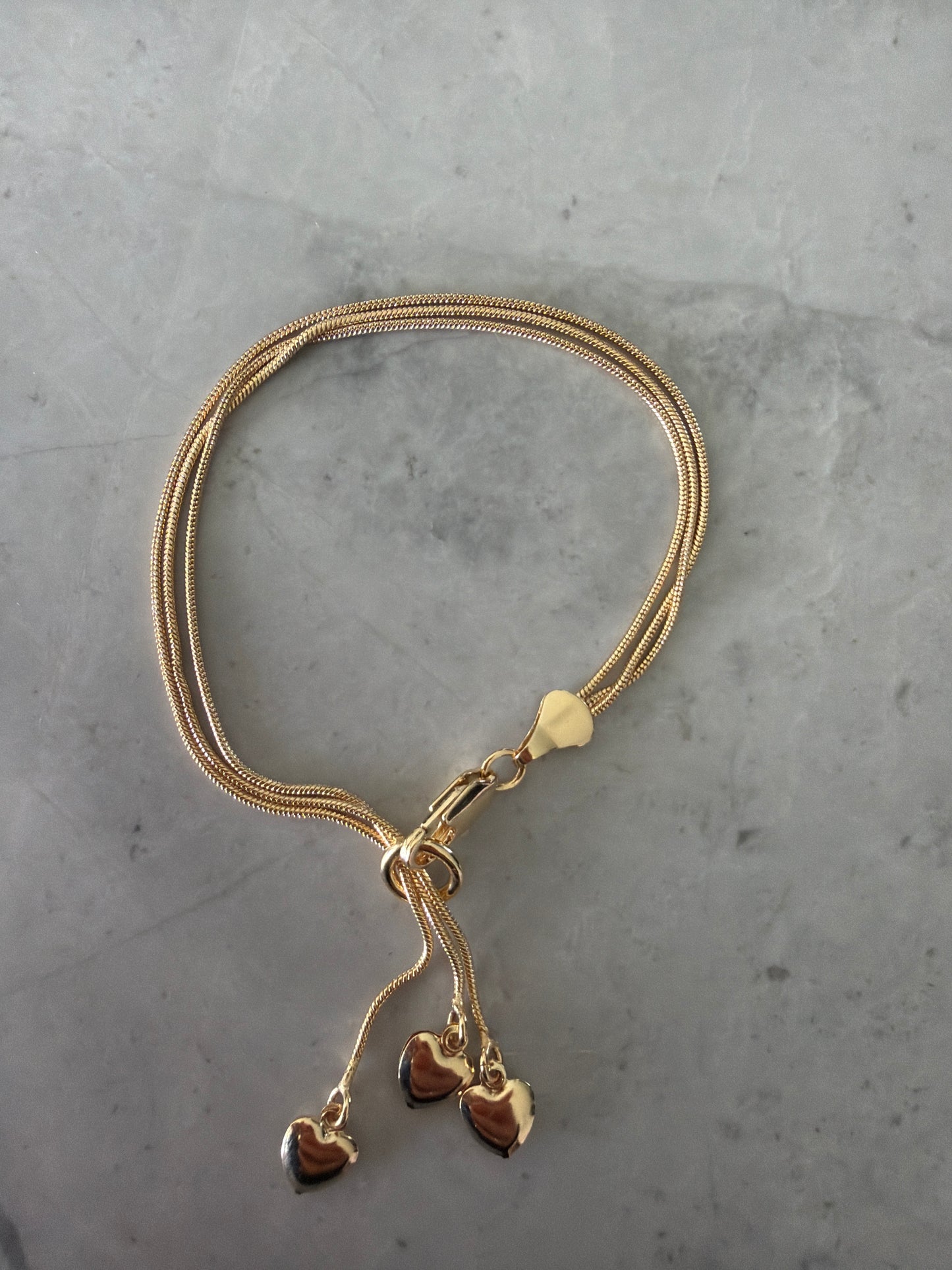 Triple heart unique bracelet  - WED SALE
