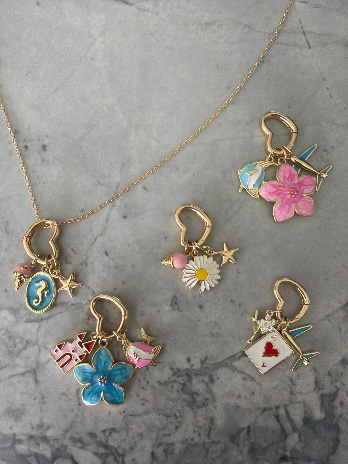 Custom Whimsy Charm Necklace | 18k Gold Filled