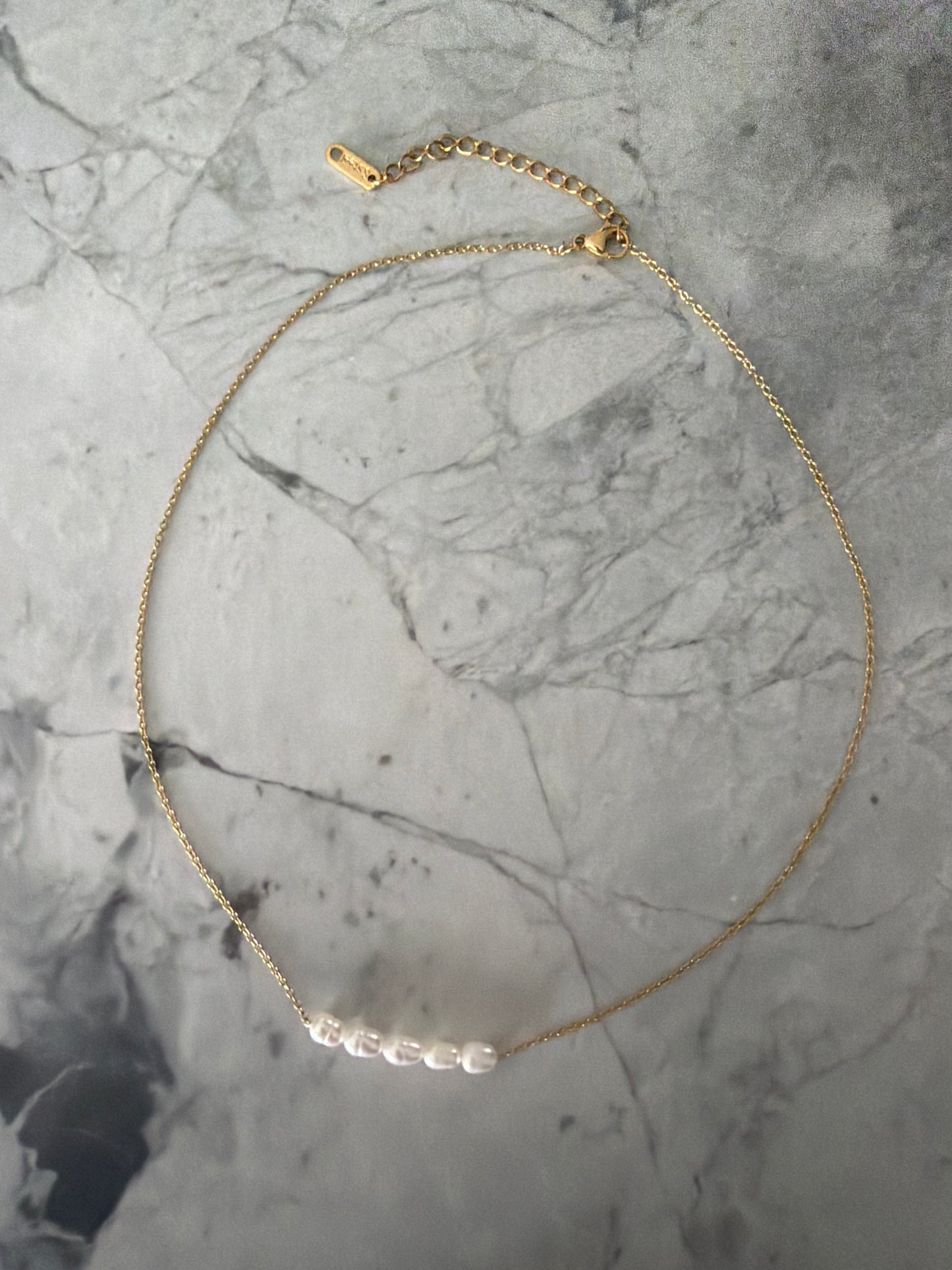 Sofia Waterproof Pearl Necklace | 18k Gold-Coated - Sale