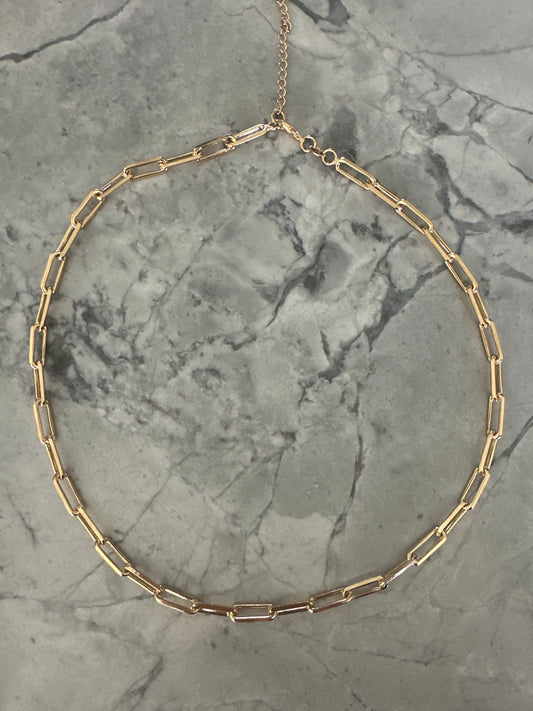 Chic Statement Paperclip Chain Necklace 18k gold filled