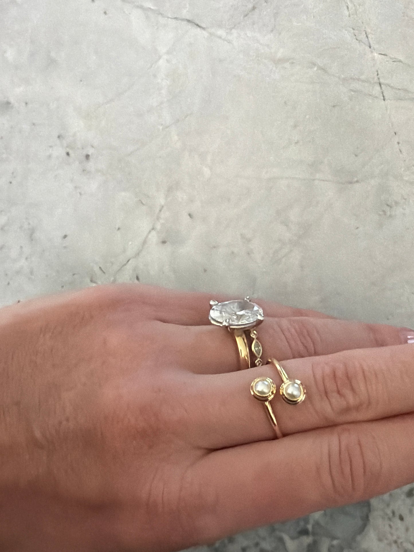 Pearl Gold Fun Euro Summer Ring