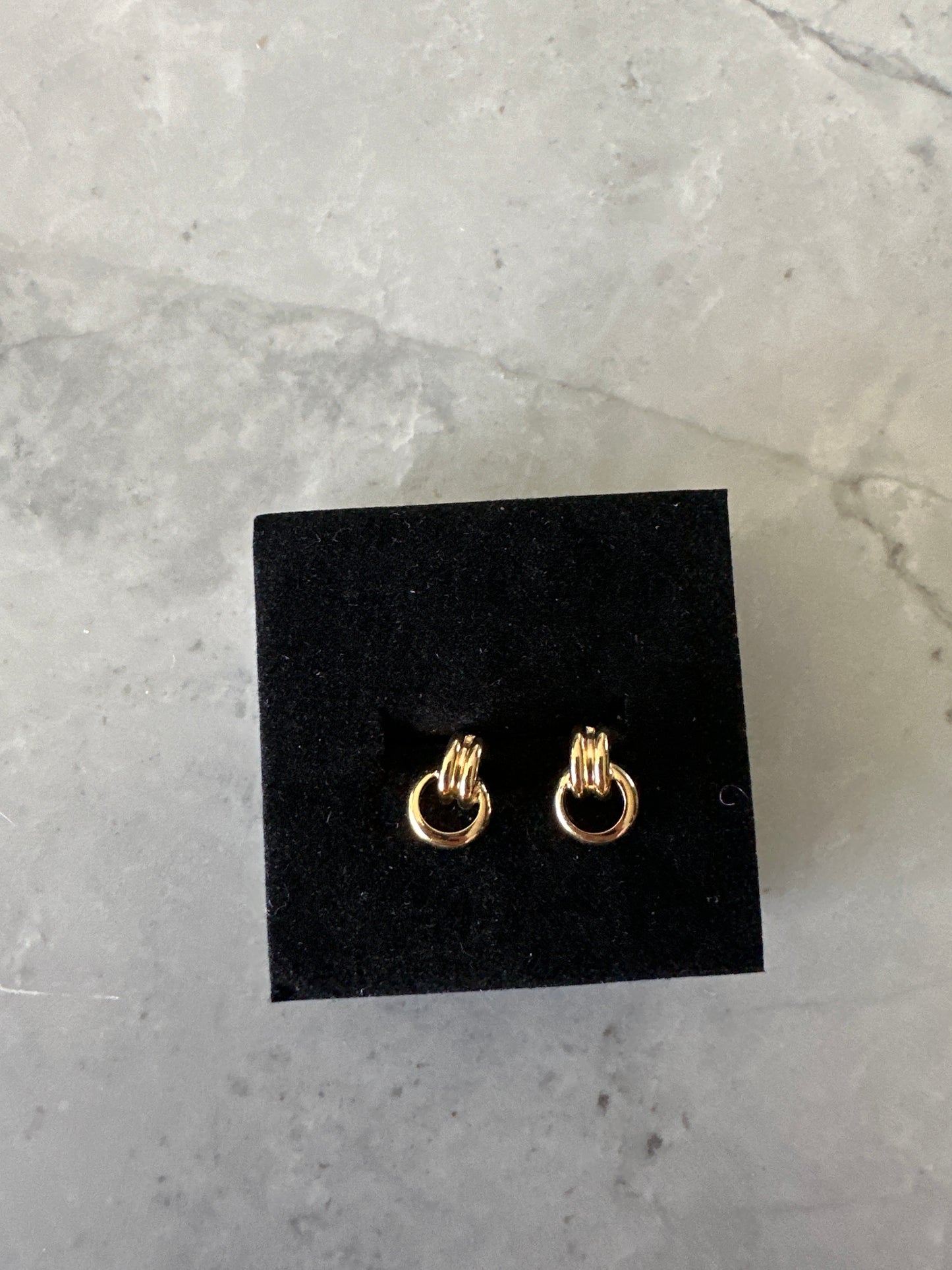 Monaco Knot Stud Earrings Gold
