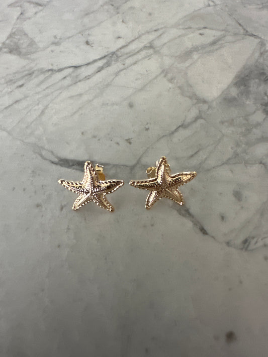 Baby Starfish Earring Studs Gold