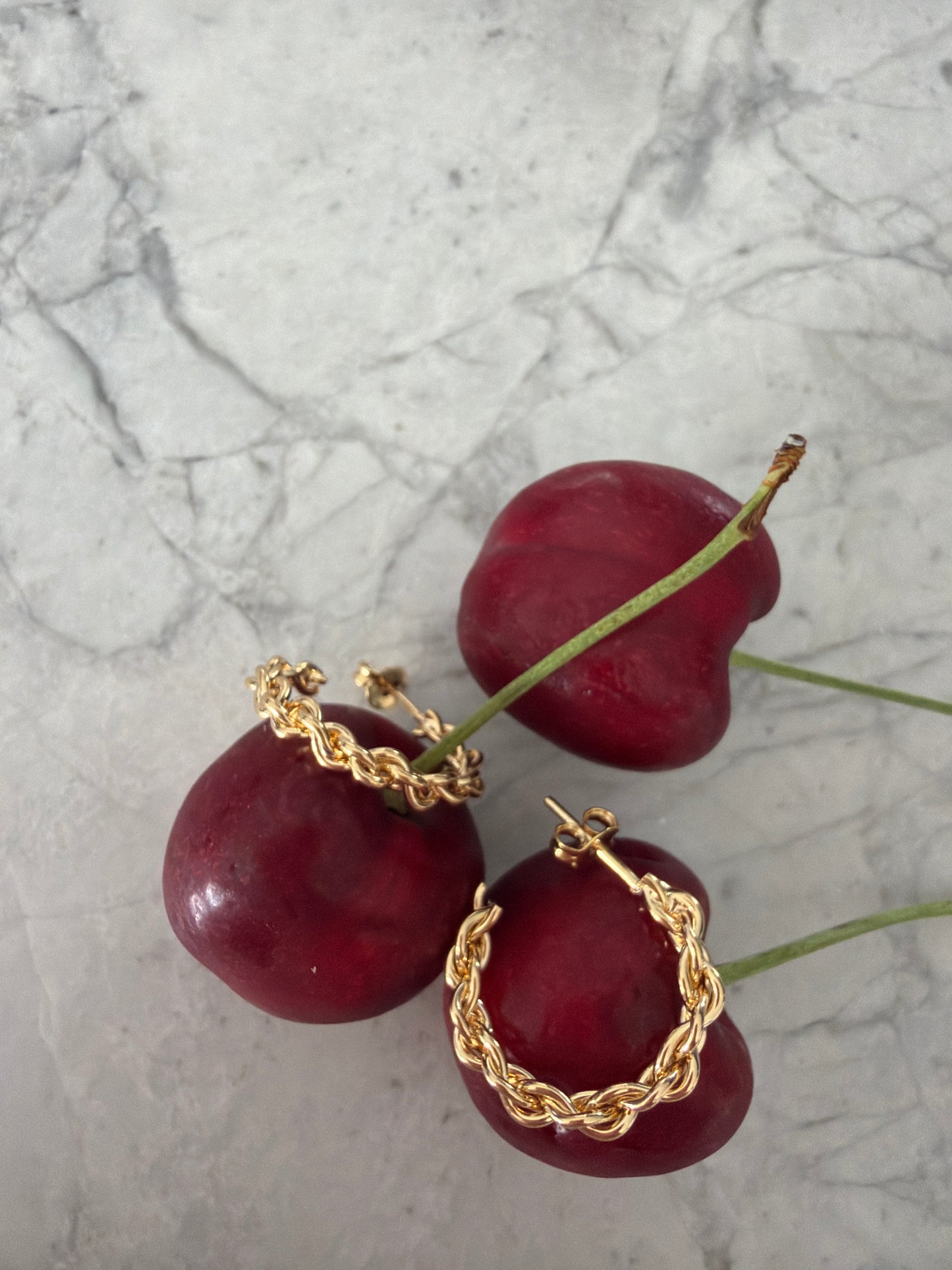 Maria Twist Hoop Gold Earrings