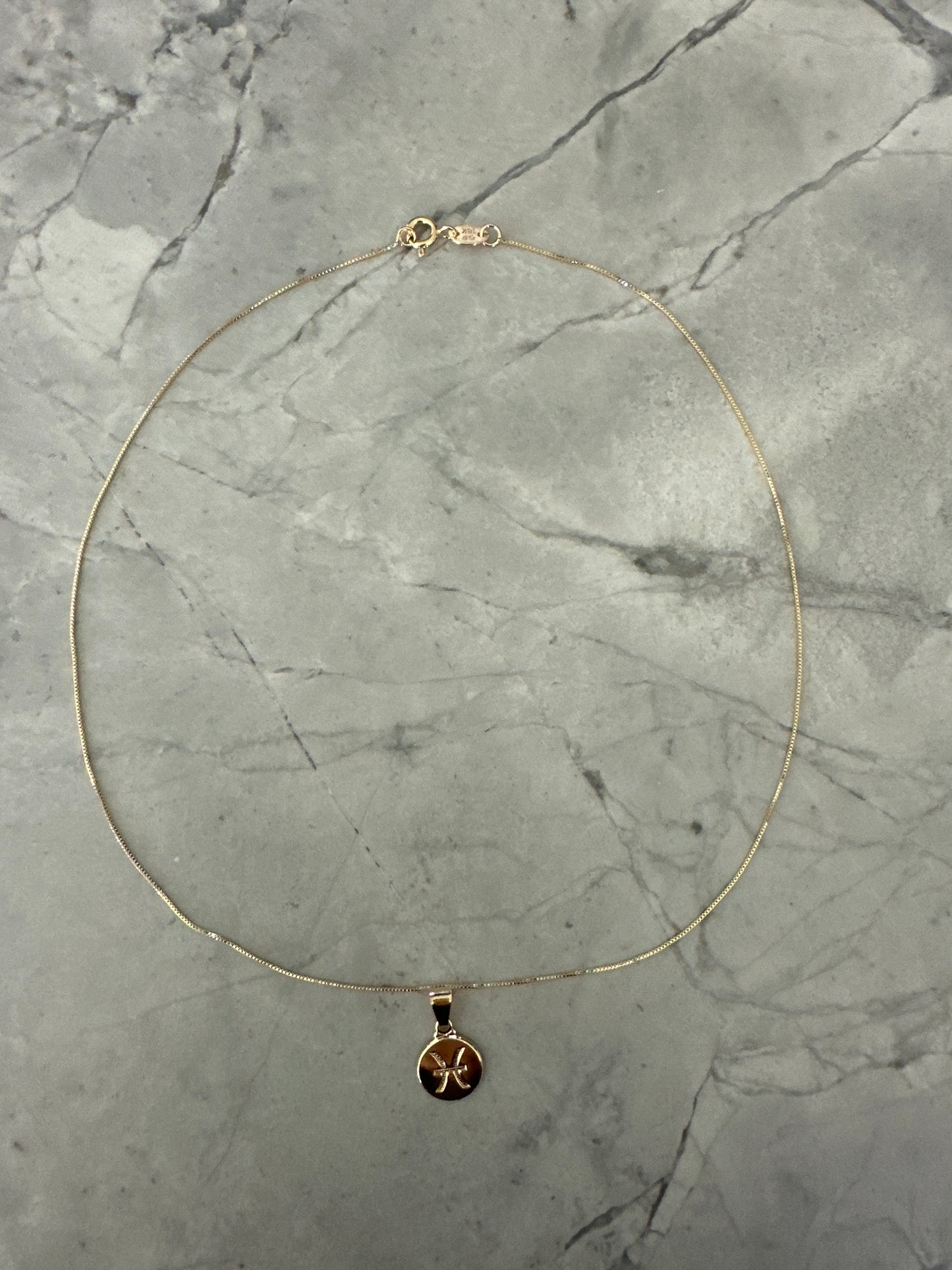 Star sign zodiac 18k gold filled pendant necklace