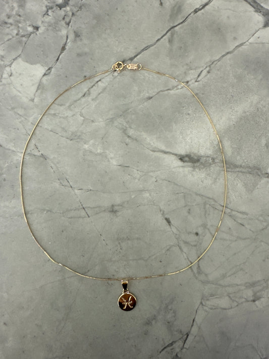 Star sign zodiac 18k gold filled pendant necklace