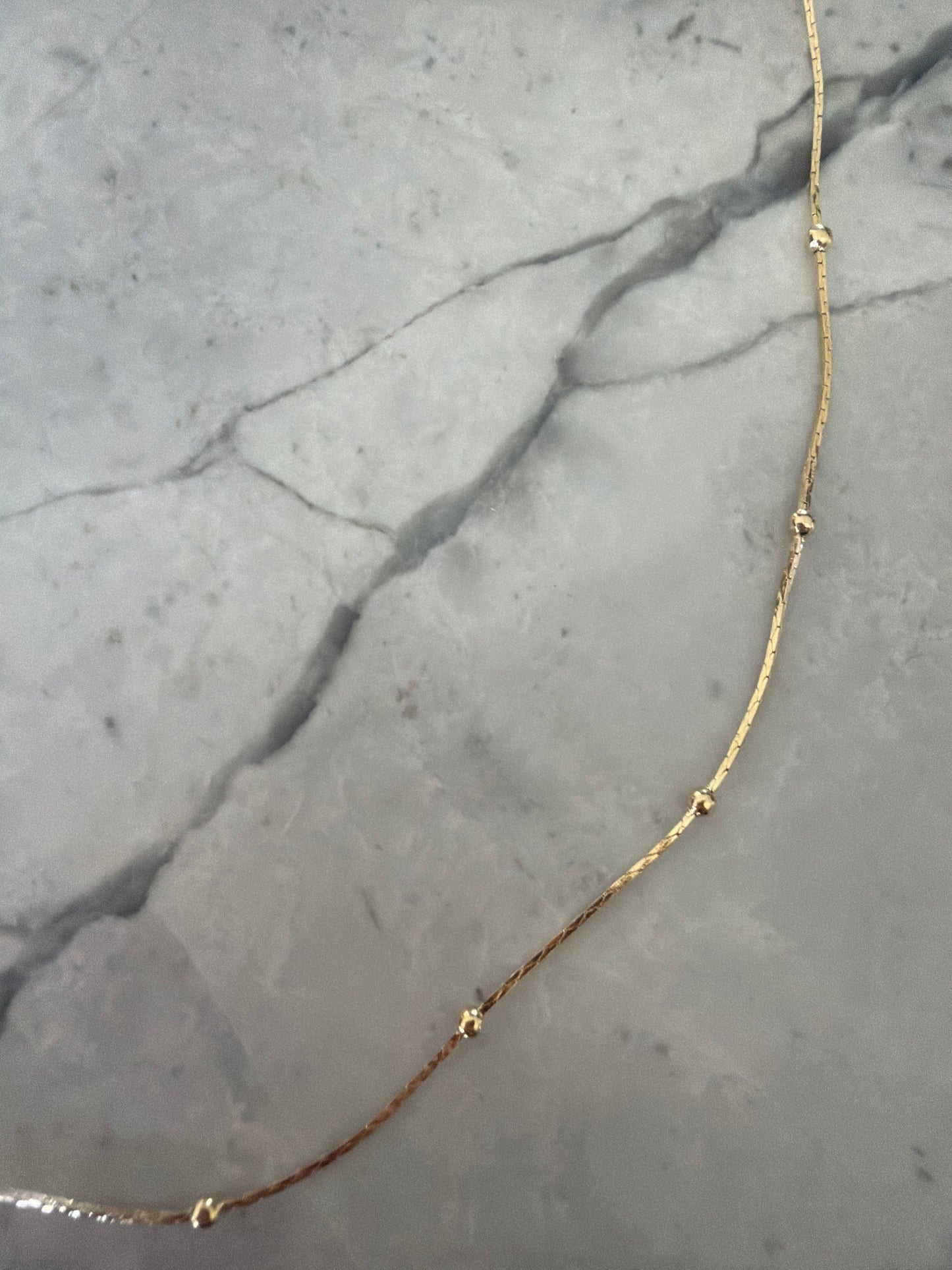 Alissa 18k Gold Filled Bead Accent Necklace