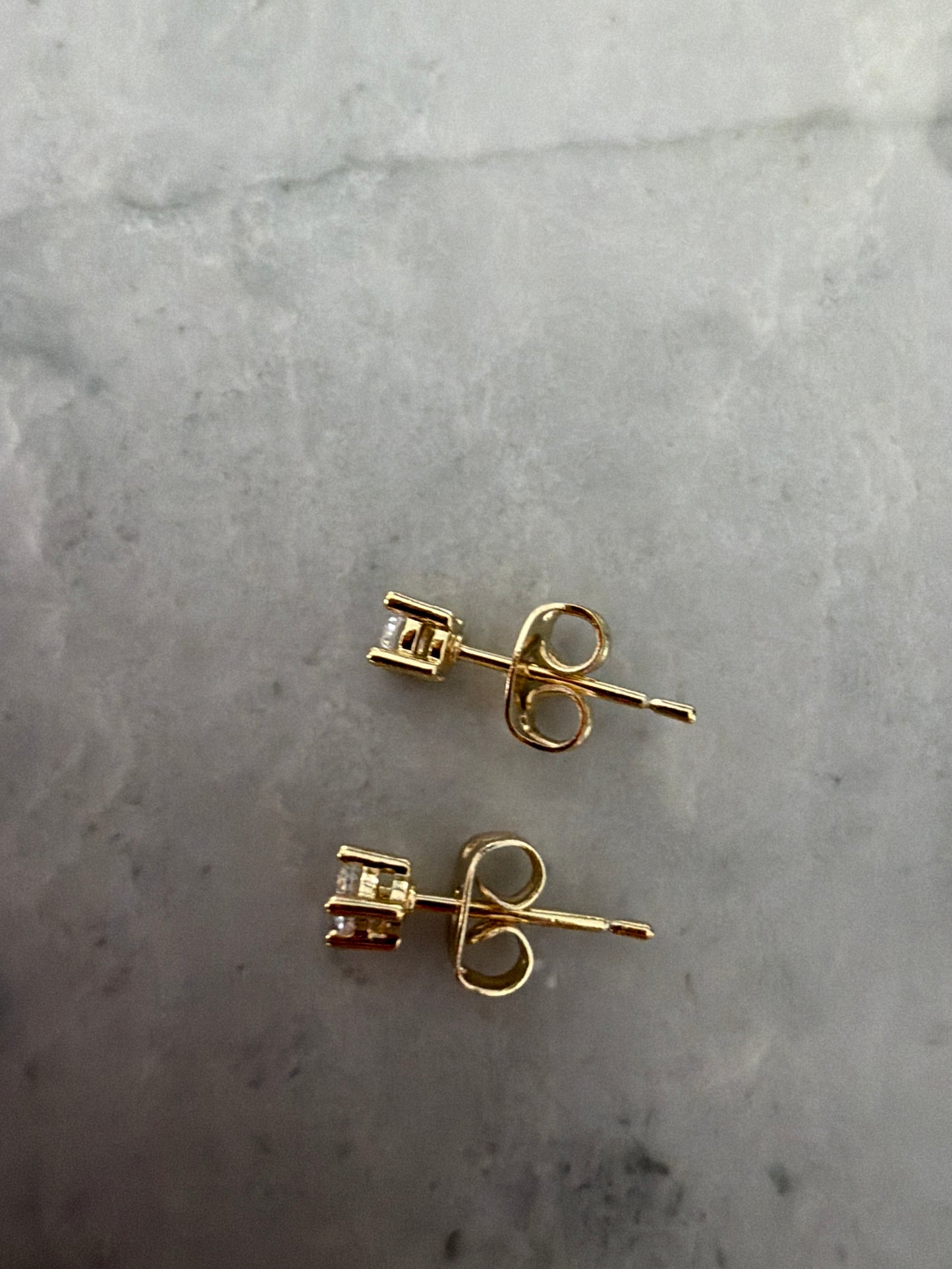 Tiny Everyday Zircon Hypoallergenic Studs | 18k Gold-Filled