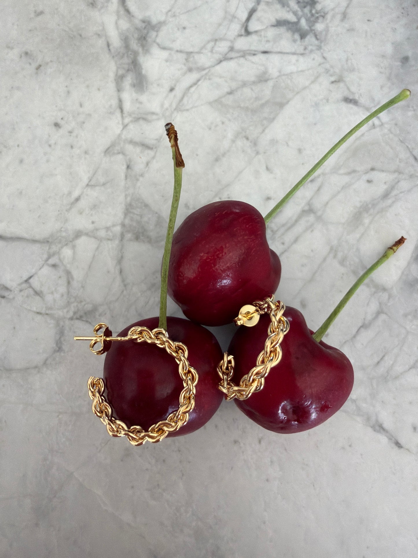 Maria Twist Hoop Gold Earrings
