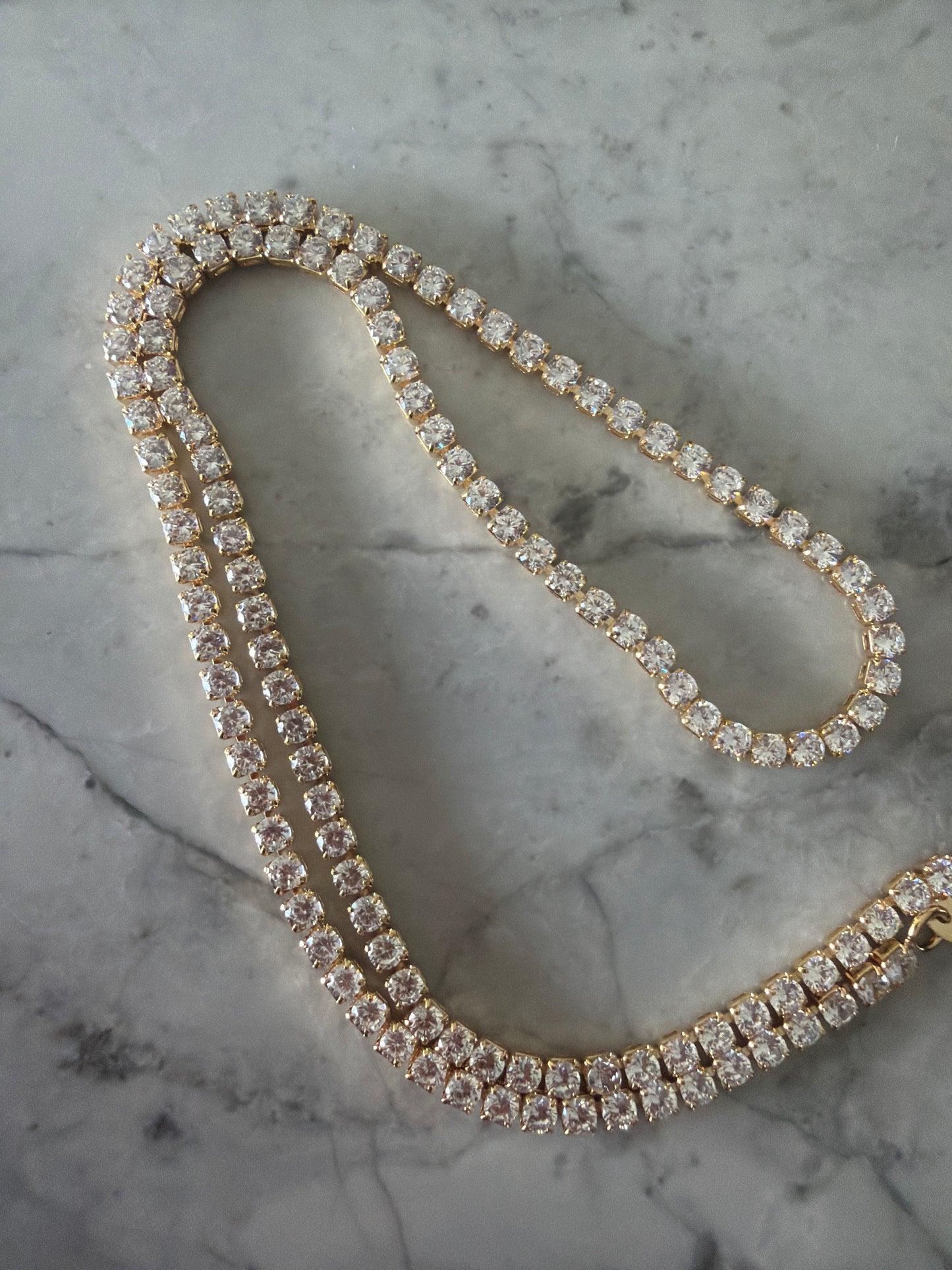 Soleil Crystal Tennis Necklace | 18k Gold-Filled