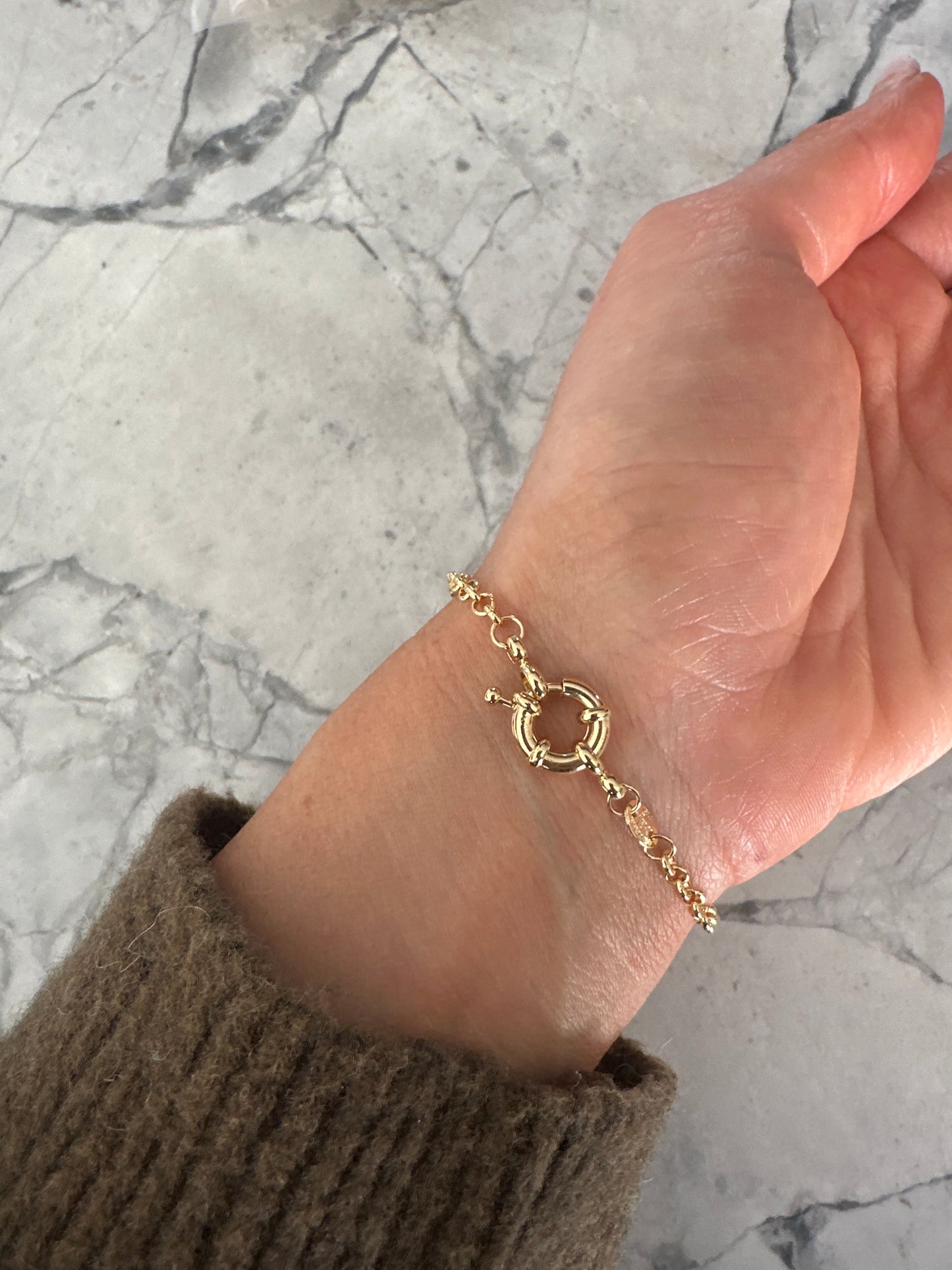 Dainty Rolo Chain Bracelet Gold