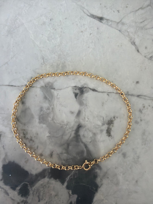 Big wrist dainty rolo bracelet