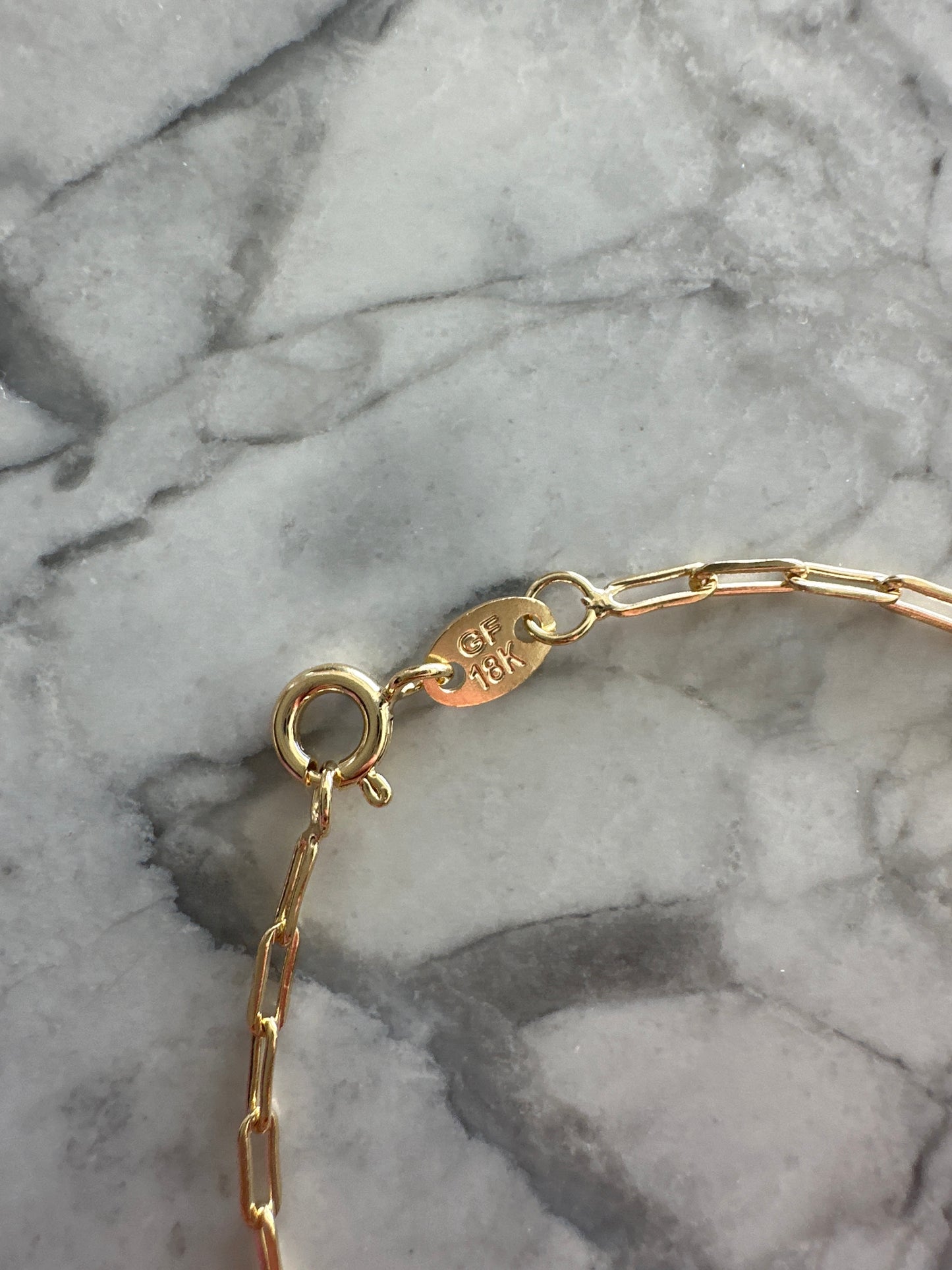 Dainty Paperclips Chain Bracelet Gold