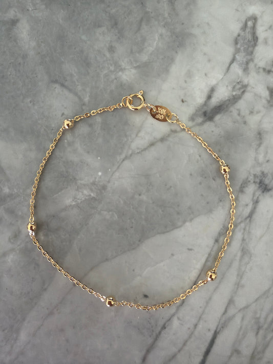 Sammy Satellite Bead Accent Chain Bracelet | 18K Gold-Filled - WED SALE