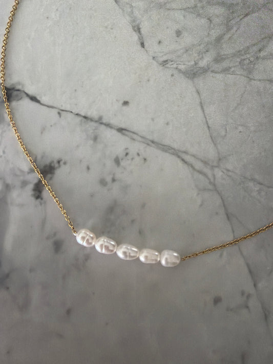 Sofia Waterproof Pearl Necklace | 18k Gold-Coated - Sale