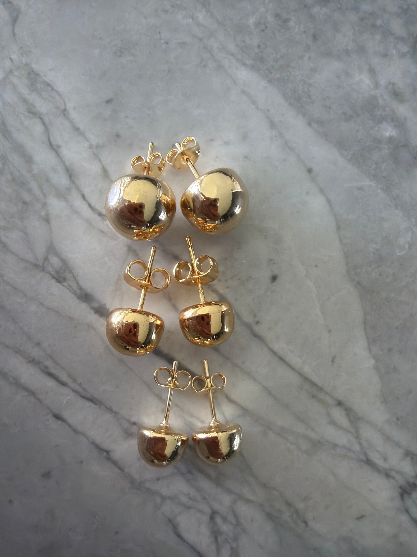 Set of 3x Everyday Dome Studs – 18K Gold-Filled