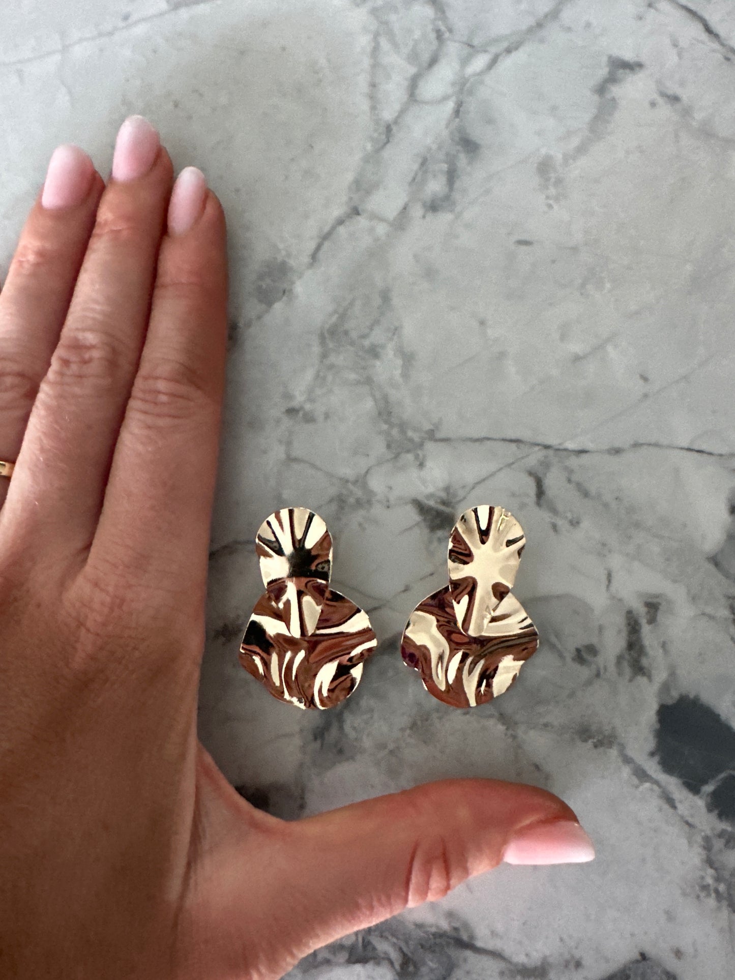 Gold Chunky Earrings sample sale