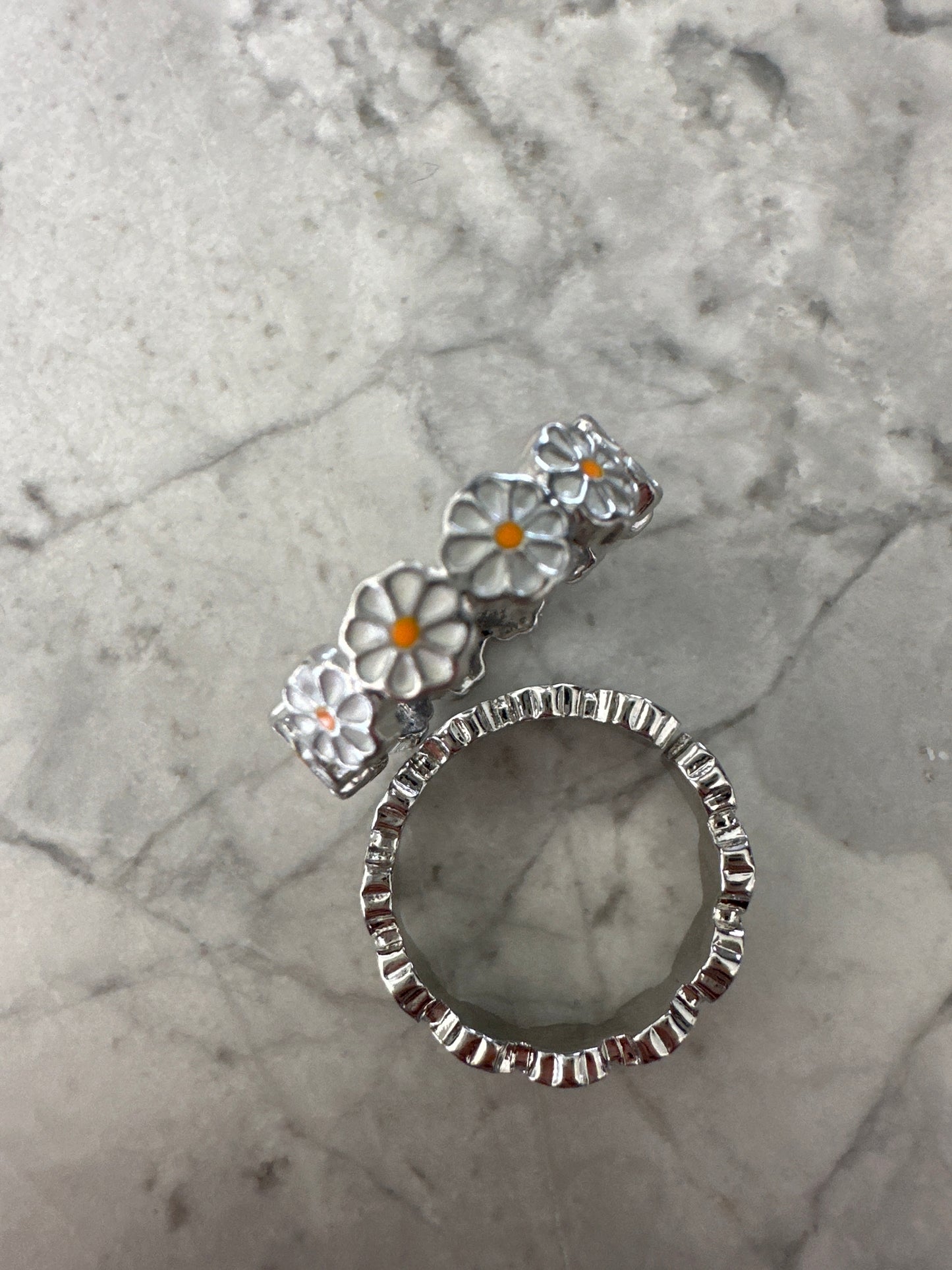 Daisy Pinky Ring Silver