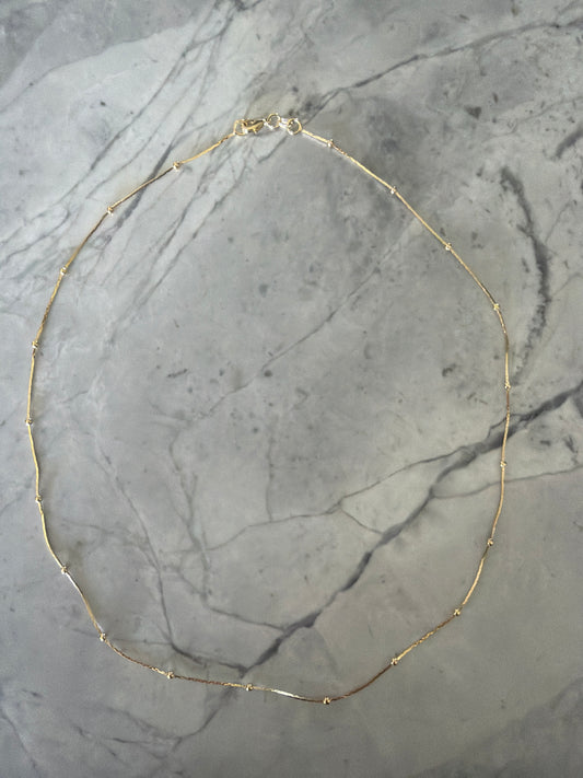 Alissa 18k Gold Filled Bead Accent Necklace