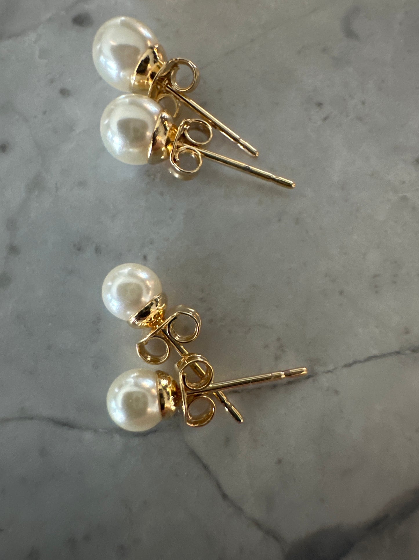 Pearl Everyday Gold Stud Earrings (3x stackable set)