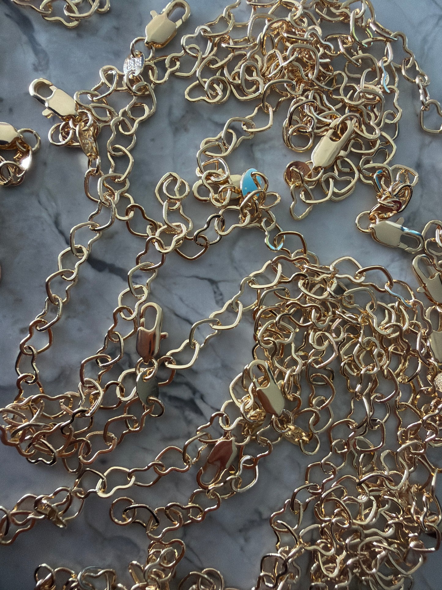 Heart Links Bracelet Gold Filled