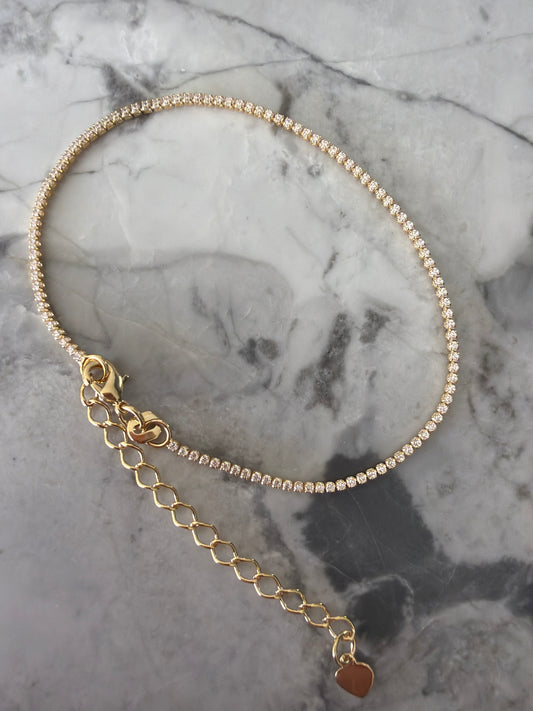 Francesca Dainty Tennis Bracelet | 18k gold-filled SALE