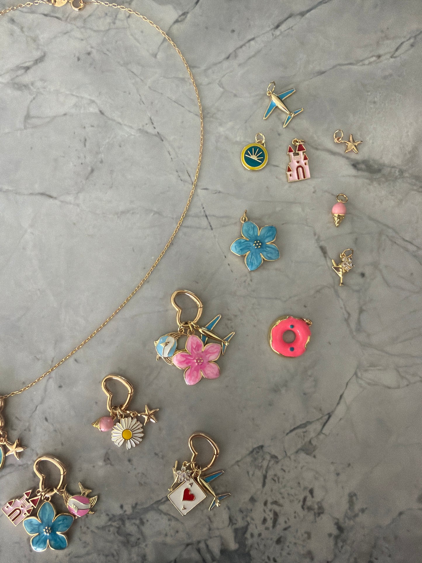 Custom Whimsy Charm Necklace | 18k Gold Filled