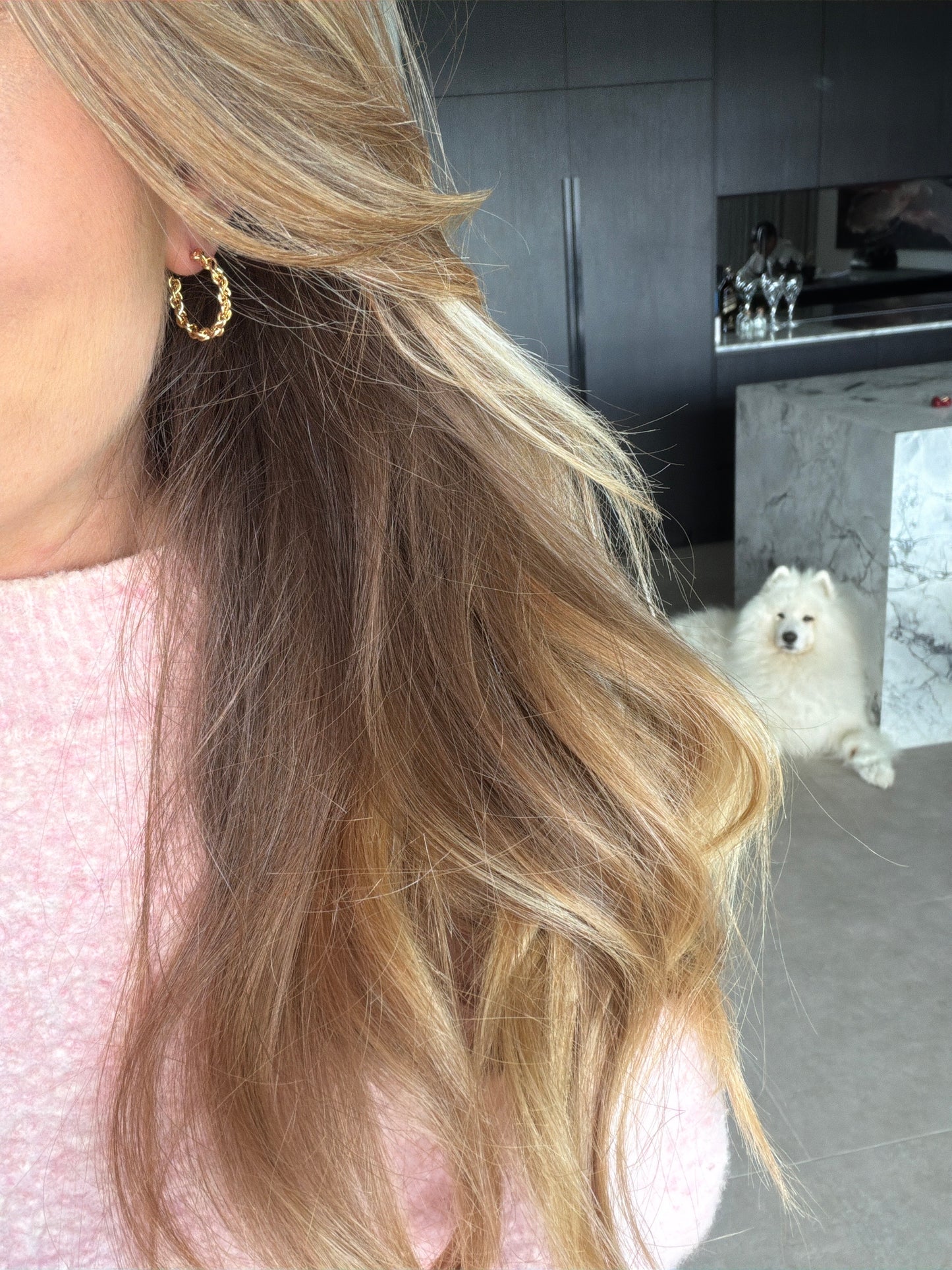 Maria Twist Hoop Gold Earrings