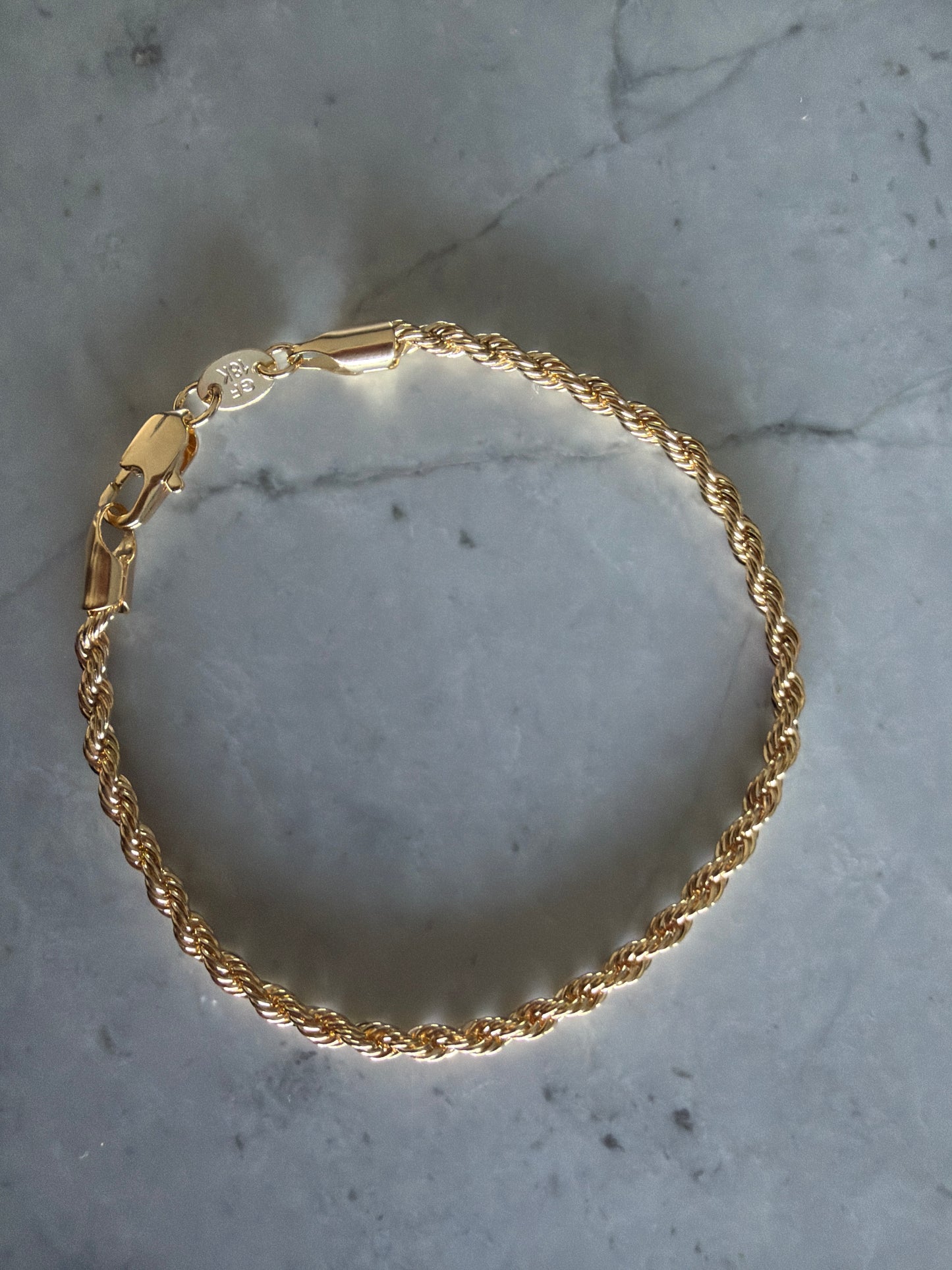Emma Rope Tie Bracelet Gold