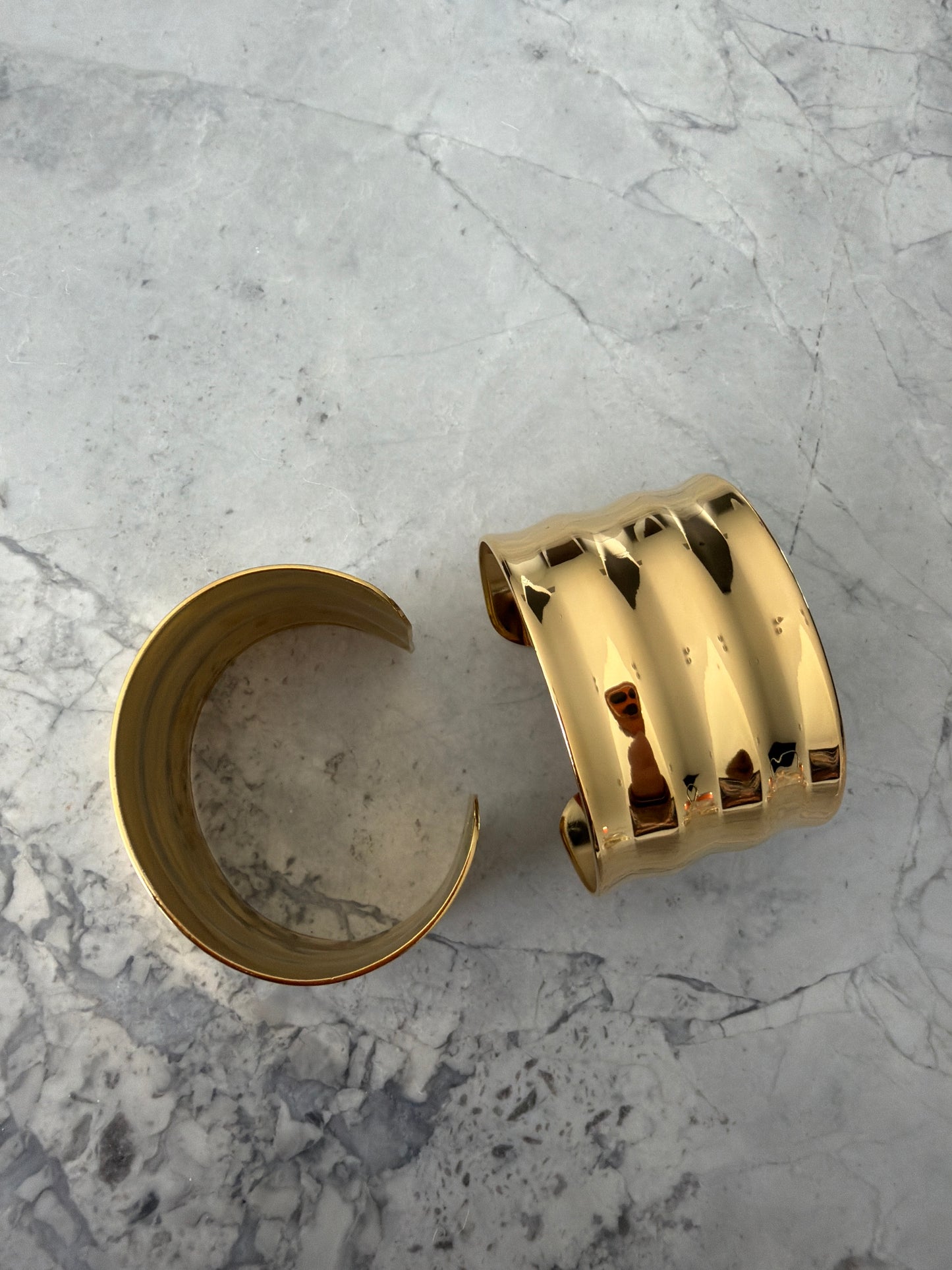 Charlie Statement Cuffs waterproof, Tarnish-free (set of 2) SAMPLE SALE