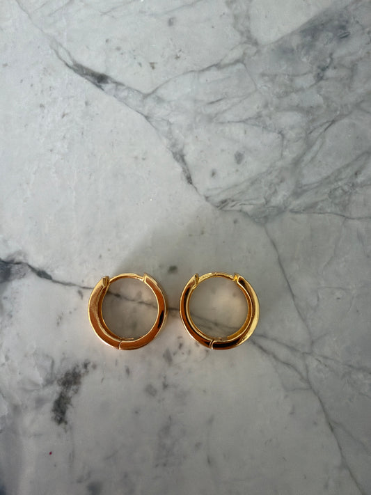 Rebecca Everyday Statement Hoops 18K Gold-Filled