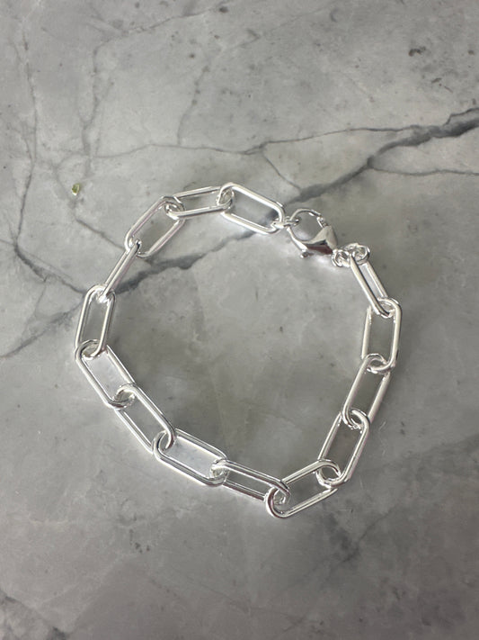Silver Chunky Links Silver Bracelet