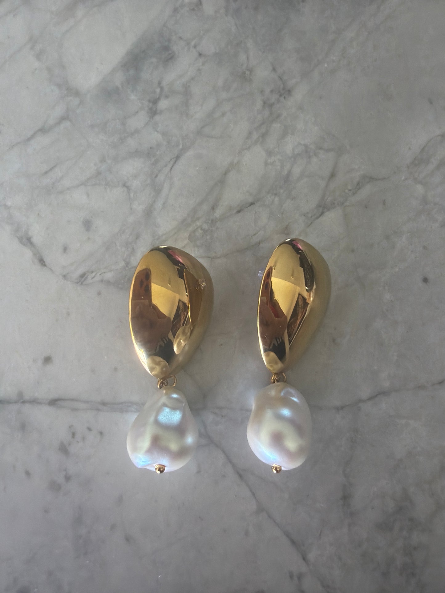 Baroque Natural Pearl Waterproof Statement Earrings SALE