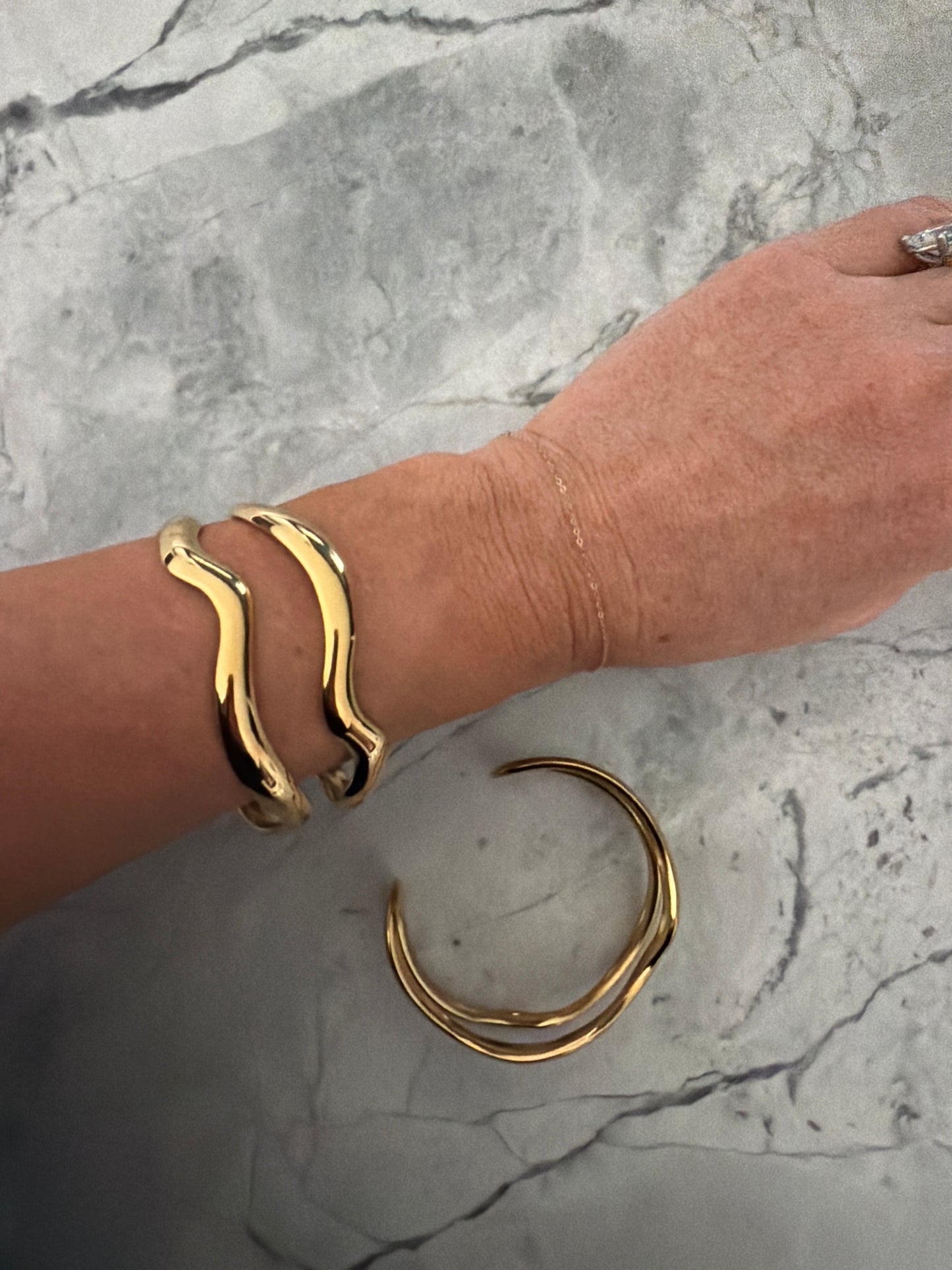 Miranda Wave Cuff Set | 18k Gold-Coated