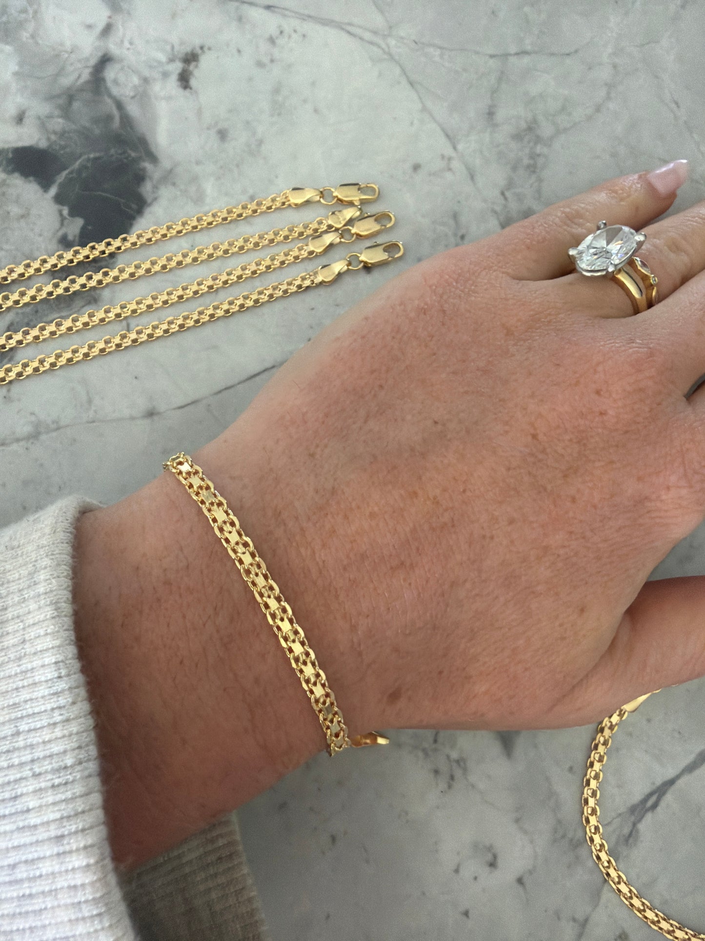 Kelly 18K Gold-Filled Singapore Chain Bracelet SALE