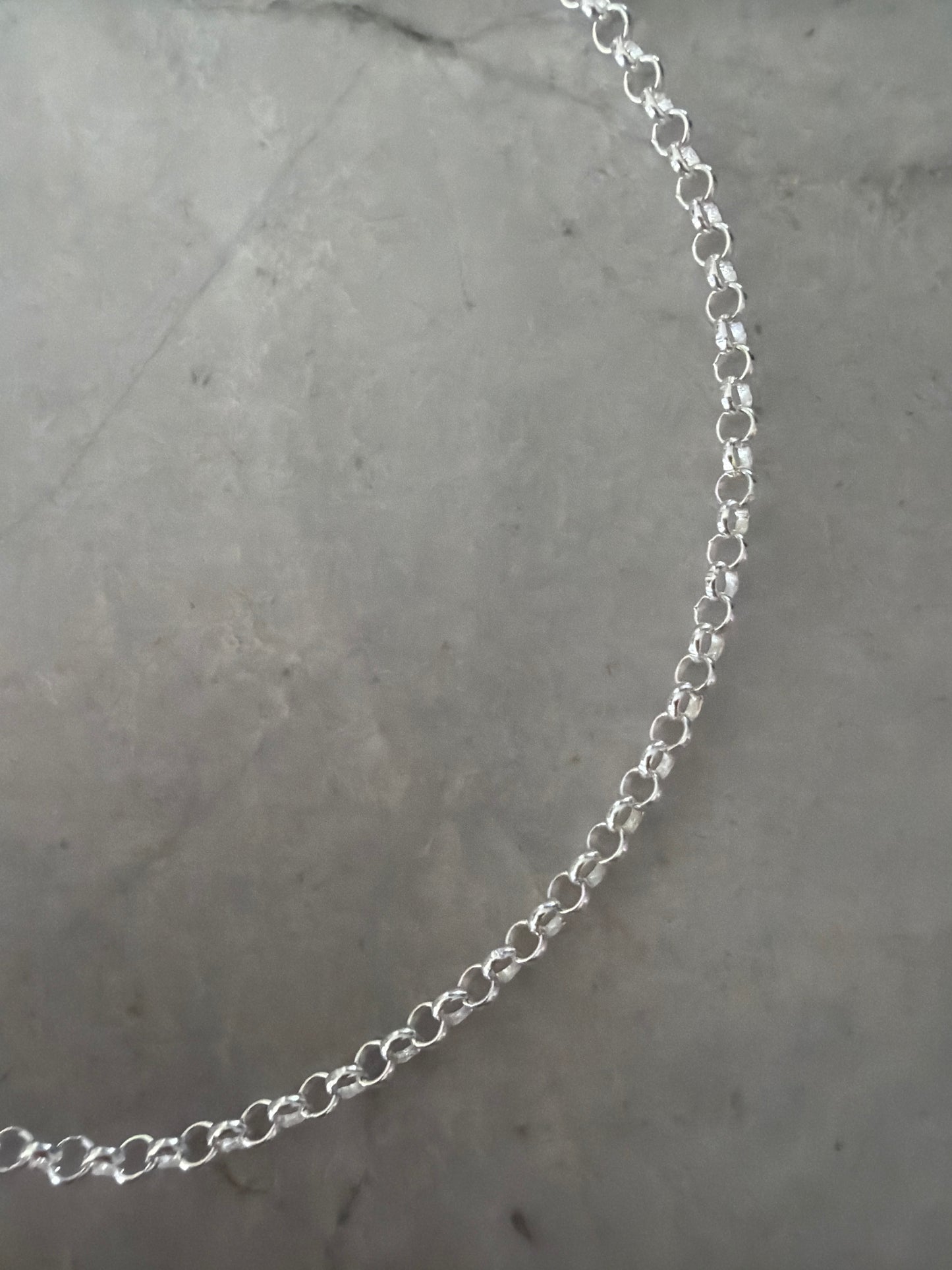 Naomi Rolo Chain Anklet | Sterling-Silver