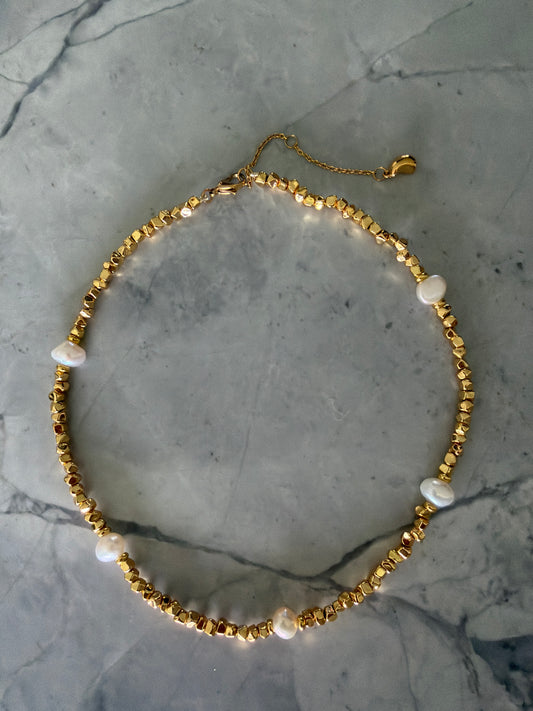 Arial Fresh Water Pearl Necklace — 18K Gold PRE ORDER