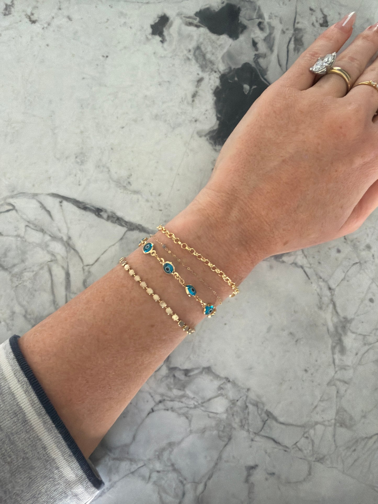 Berry Dainty Rolo Links Bracelet | 18k Gold-Filled