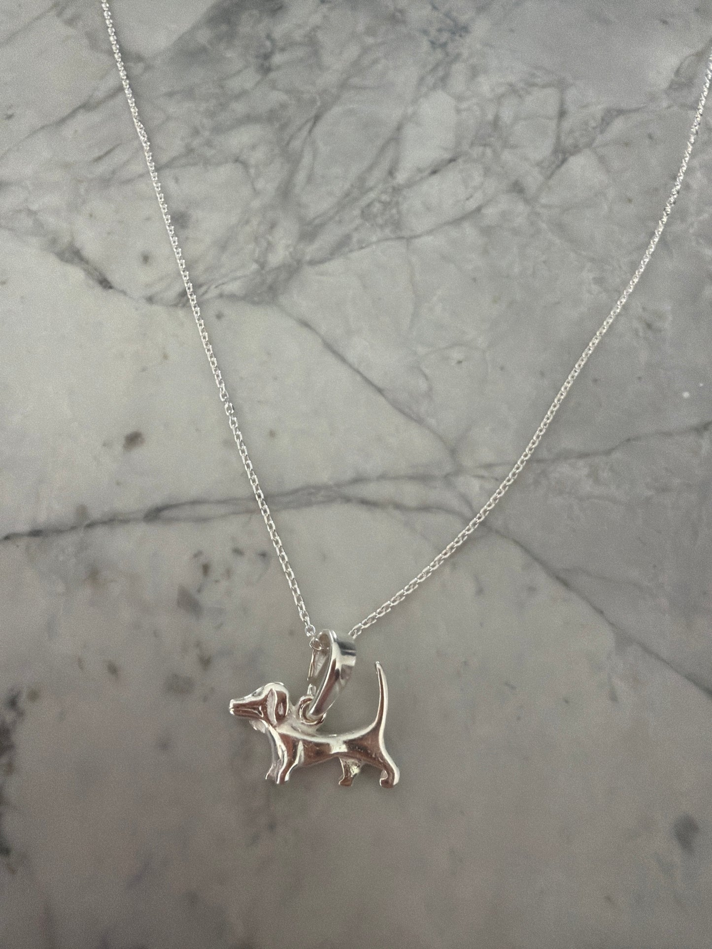 Silver Pup Necklace | Sterling-Silver