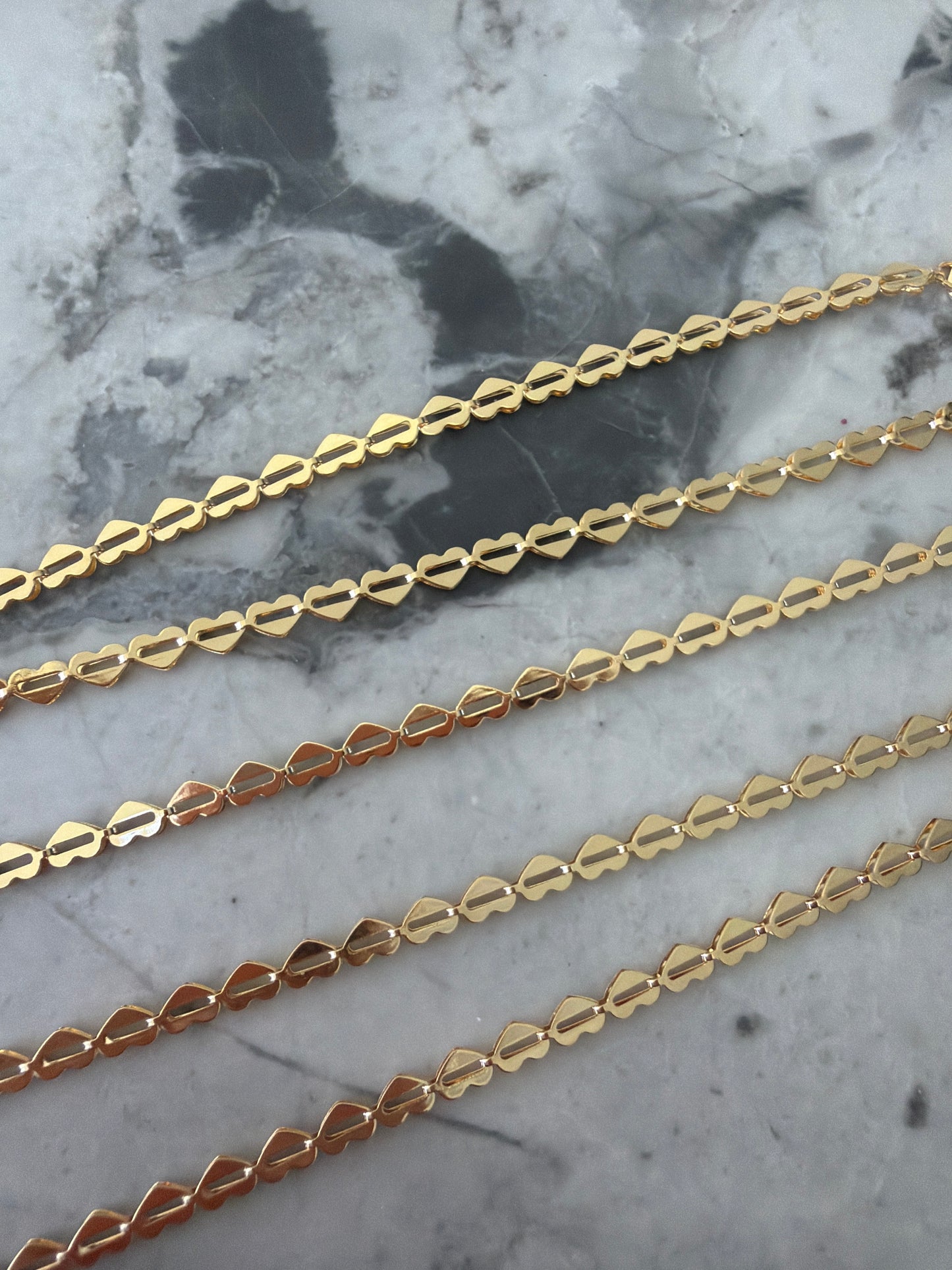 Alba Flat Heart Bracelet Gold SALE